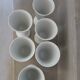 6 mazagrans/ mugs in white porcelain