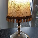 Vintage 70s French fringed wall lights and lamp