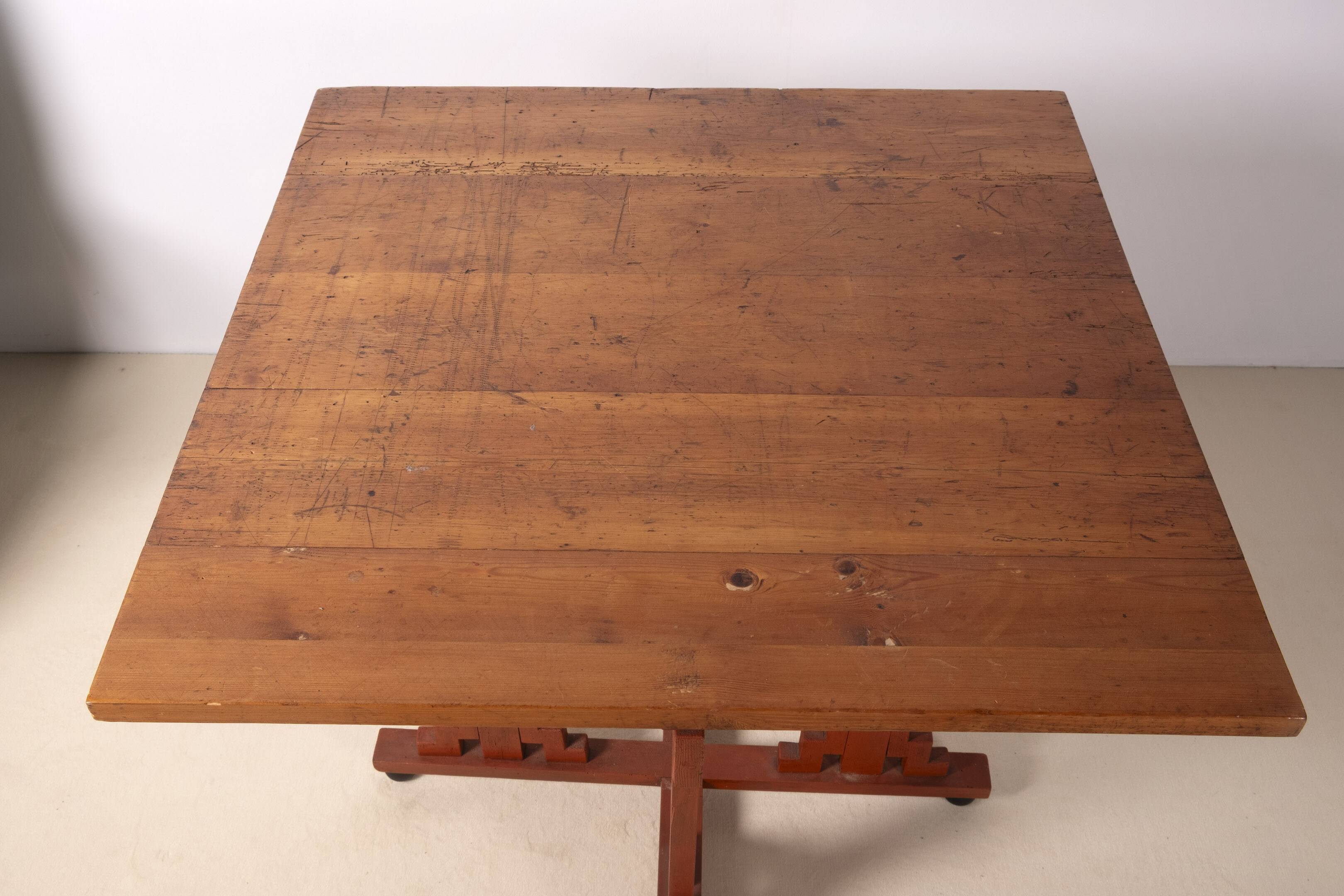 Scandinavian Art Deco Pine Table, Early 20th Century, Denmark