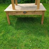 Petite table basse bois brut