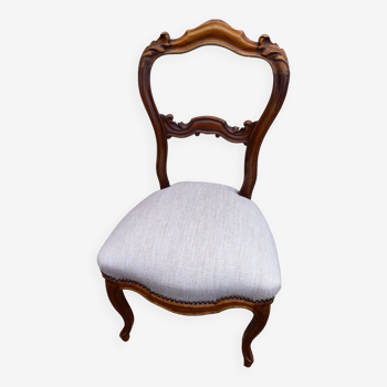Chaise Louis Philippe restaurée beige