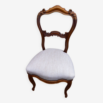 Louis Philippe chair restored beige