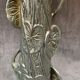 Art Nouveau style lamp, silver bronze