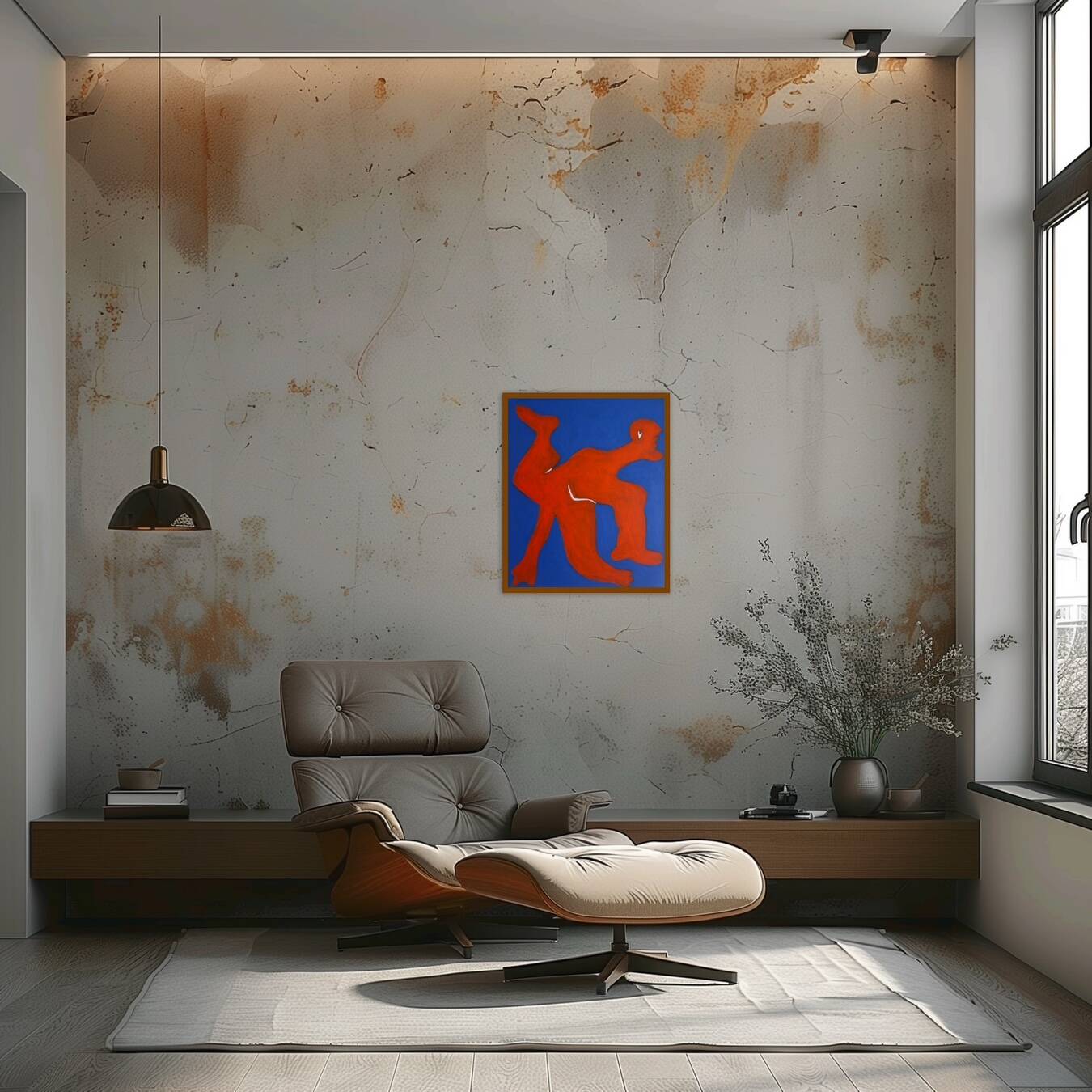 The Orange Man 55x45cm painting on stretched canvas by Bodasca