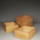 Storage Boxes in beech wood by Wim den Boon, 1967. Set of 4