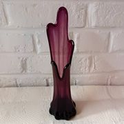 Vintage VASE, Colorful Art Glass Finger Vase, Retro Finger Vase