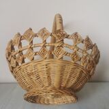 Wicker braided basket