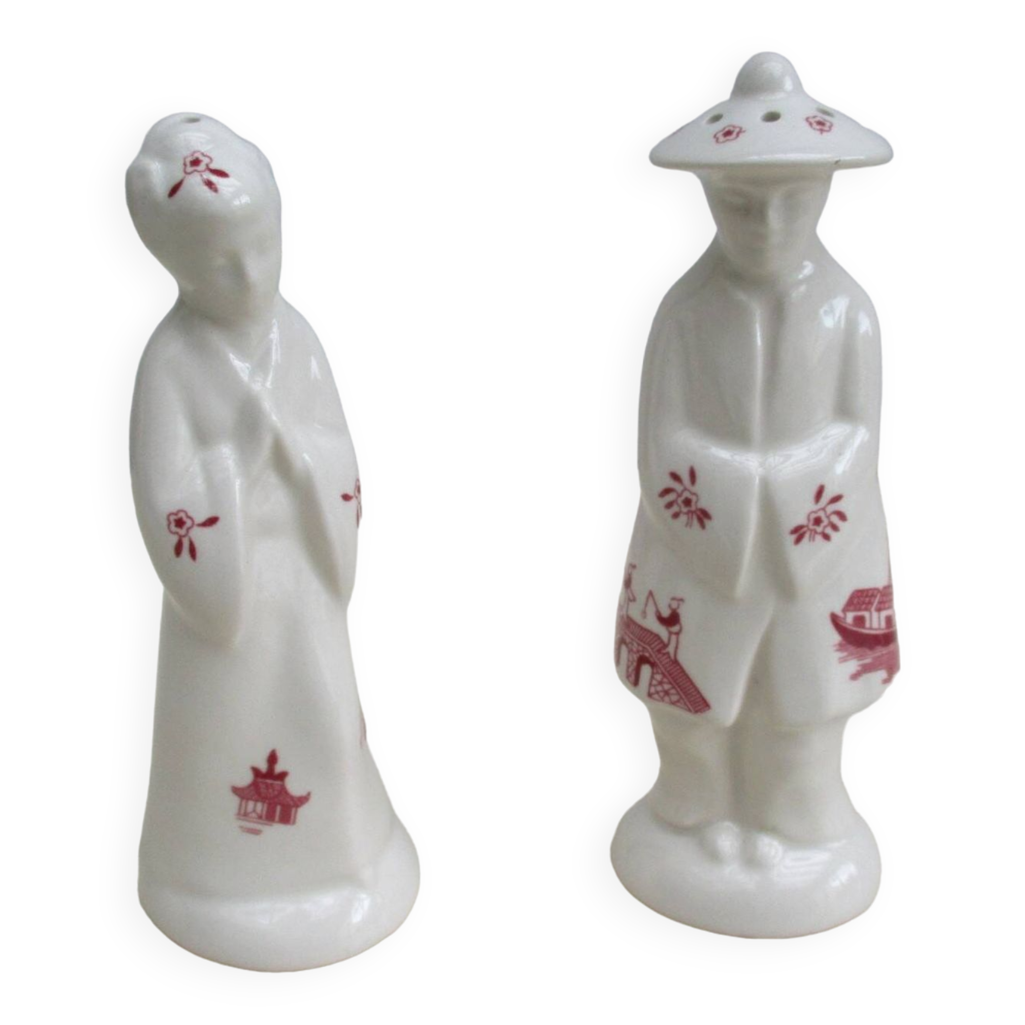 Salt and pepper shakers, ceramic Churchill England