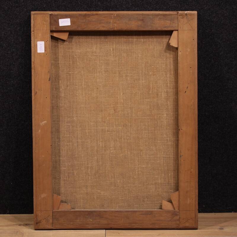 Antique religious painting Madonna and Child from the 18th century