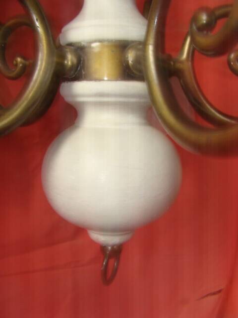 five-armed light chandelier from the 70s/80s era