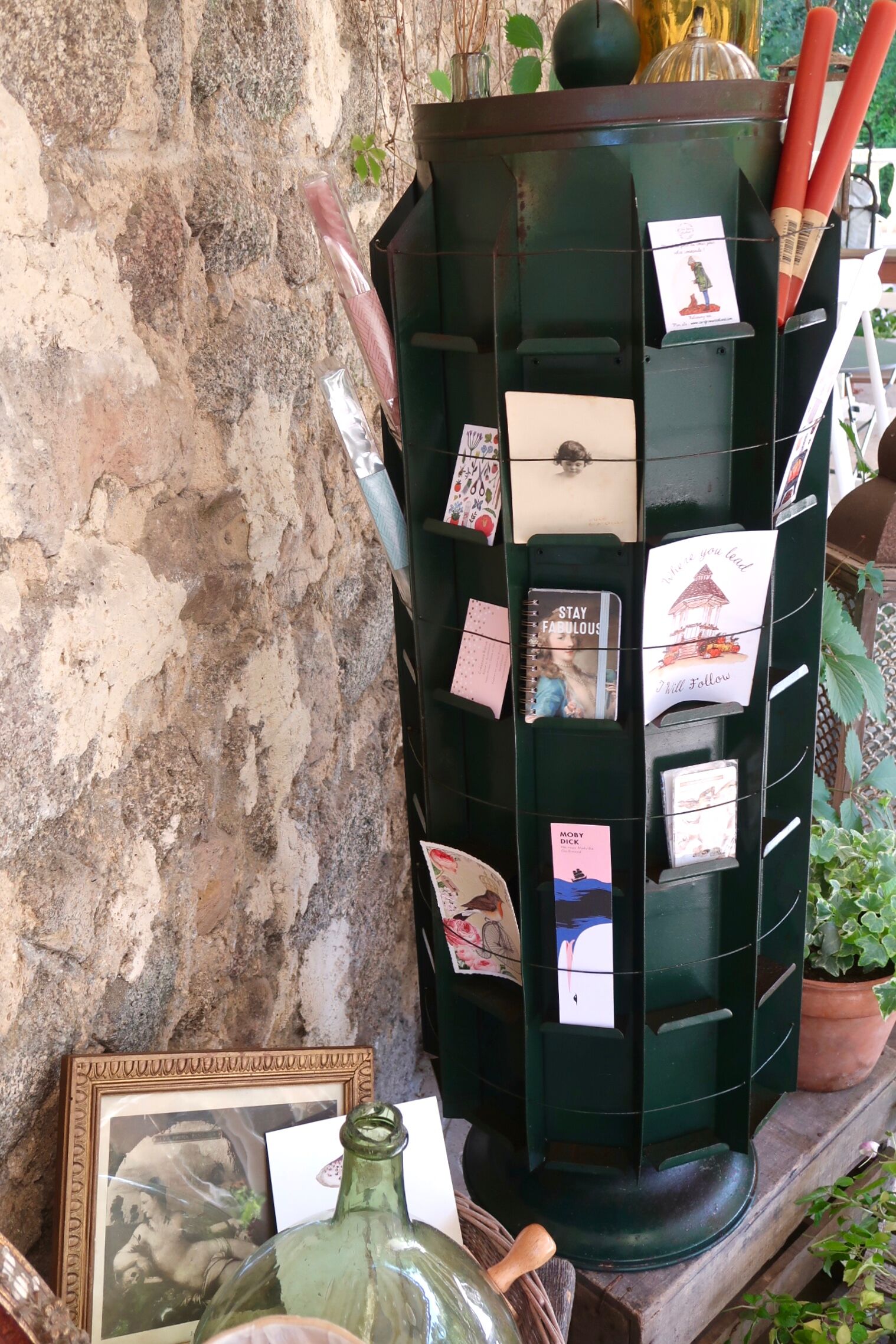 Old Ravel turnstile display seed sachets