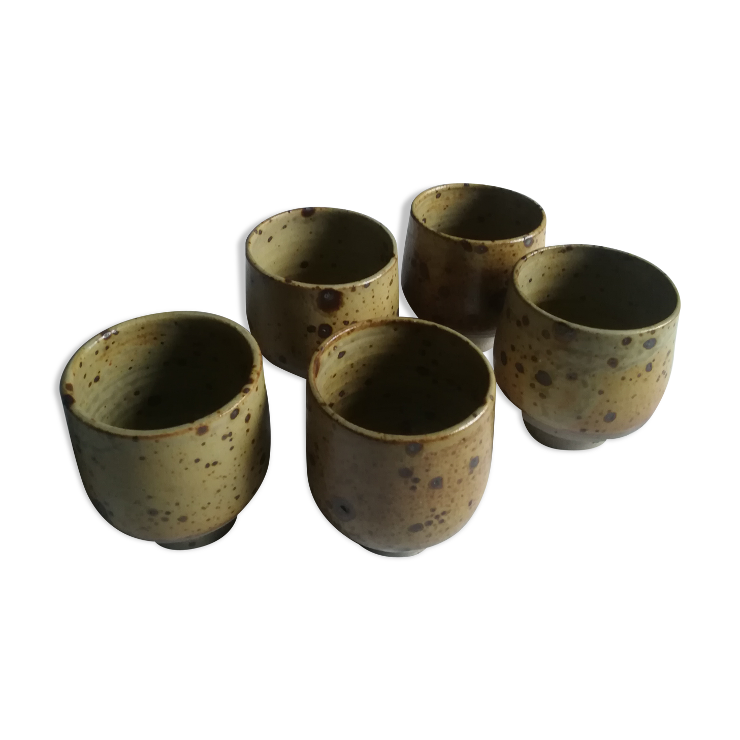 Lot de 5 tasses coupes en grès