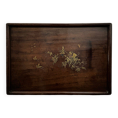 Ironwood tray Vietnam 1900 copper marquetry