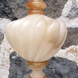 Alabaster and marble lamp base