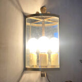 Vintage 50's golden metal corner lantern