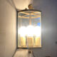 Vintage 50's golden metal corner lantern
