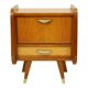 Pair of Fifties Rockabilly Wooden Bedside Tables Vintage Design