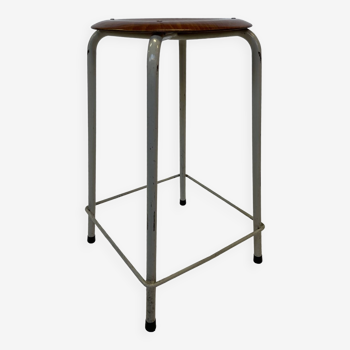 Tabouret d'école vintage, design industriel des années 1970, minimaliste hollandais