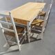 Table ancienne de ferme + 4 chaises