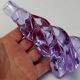 Sèvres crystal lamp signed Torsade purple foot