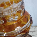 Amber crystal vase