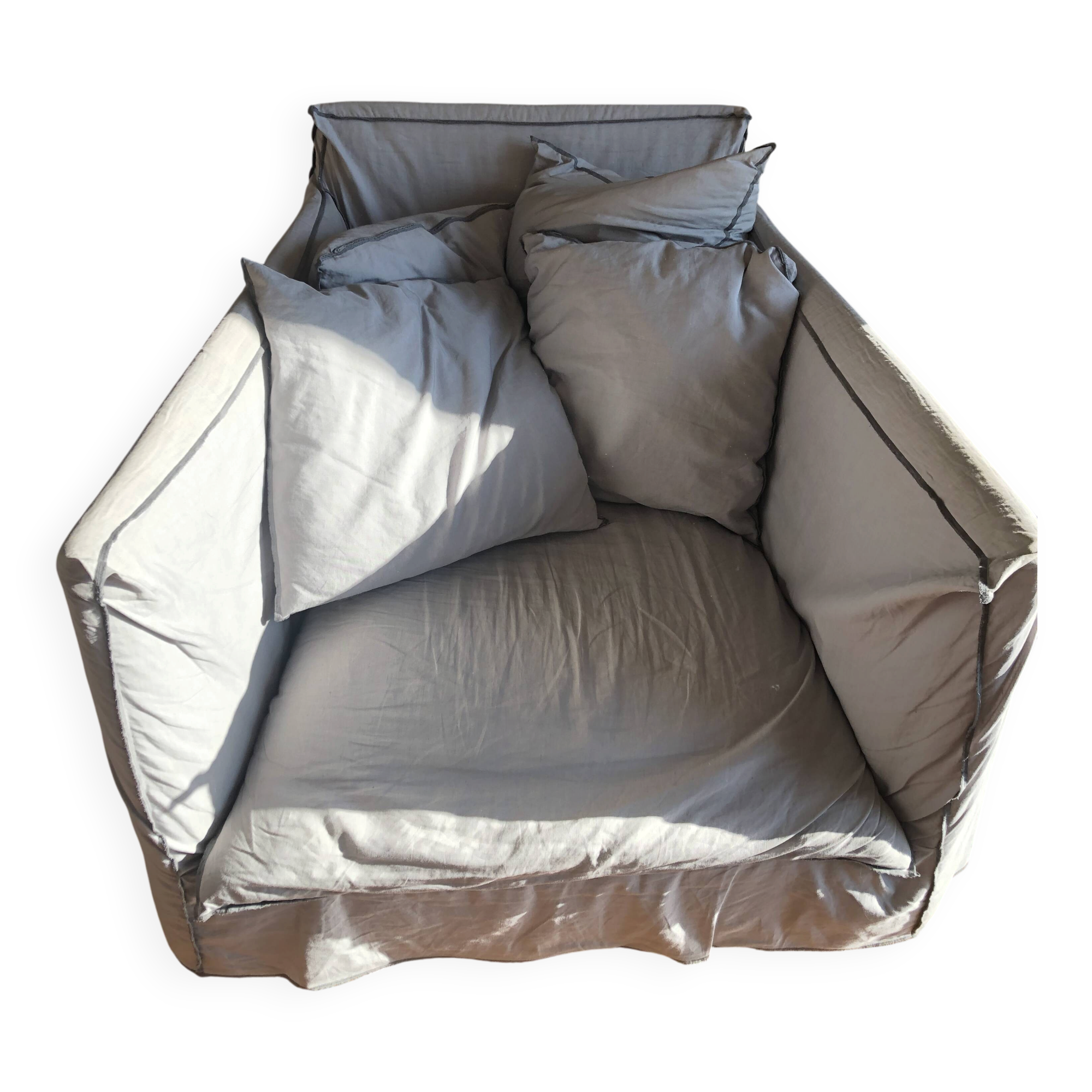 Ghost Armchair 01 Gervasoni glacier blue