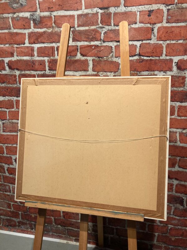 Aquarelle représentant des arbres avec leurs reflets dans l'eau