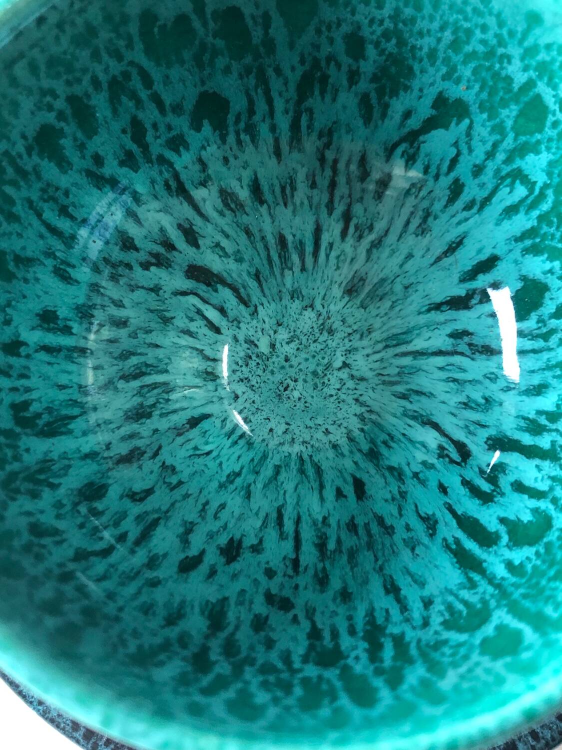 Turquoise Vallauris Braided Ceramic Cup and Saucer by Marius Giuge