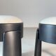 Pair of Black Ash Sculptural Stools with Dedar Milano Bouclé, by FORME