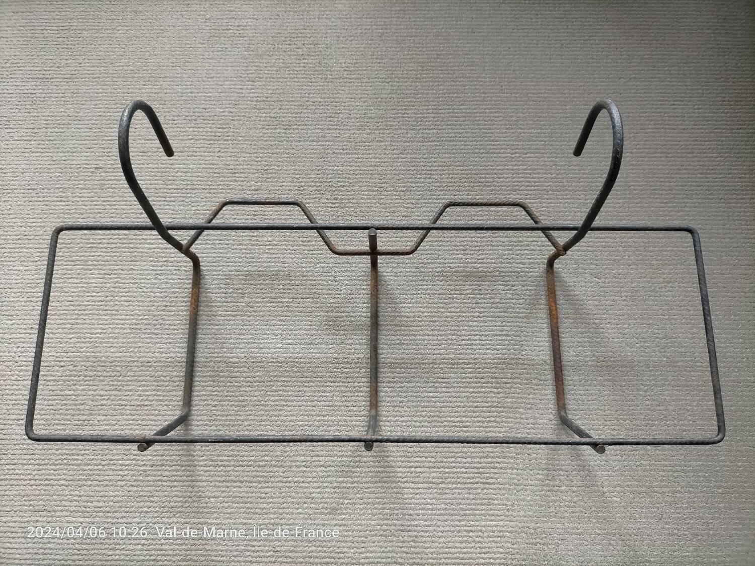 Vintage twisted iron planter