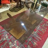 Large rattan table by Maurizio Mariani