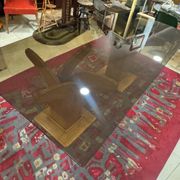 Grande table en rotin de Maurizio Mariani
