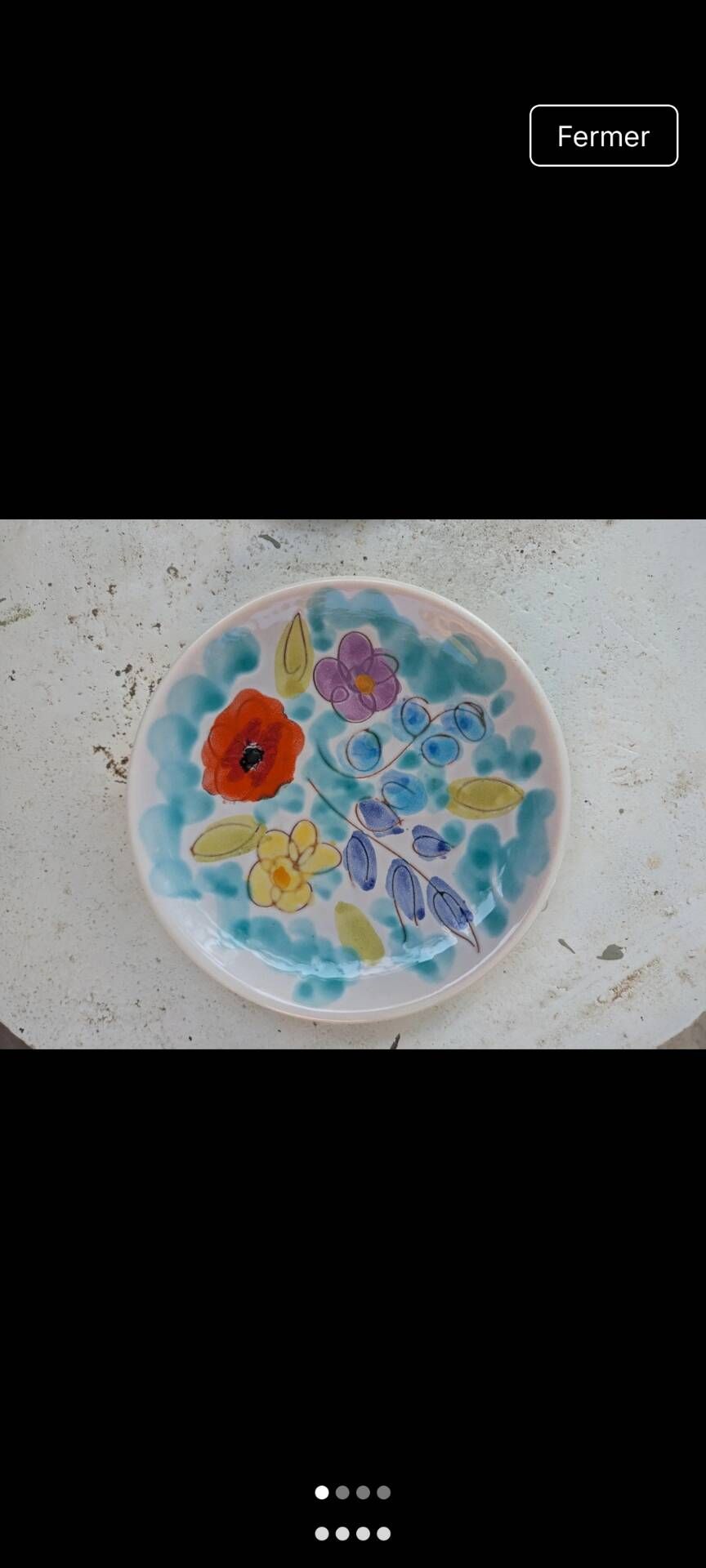 Decorative plate Vallauris 1960s