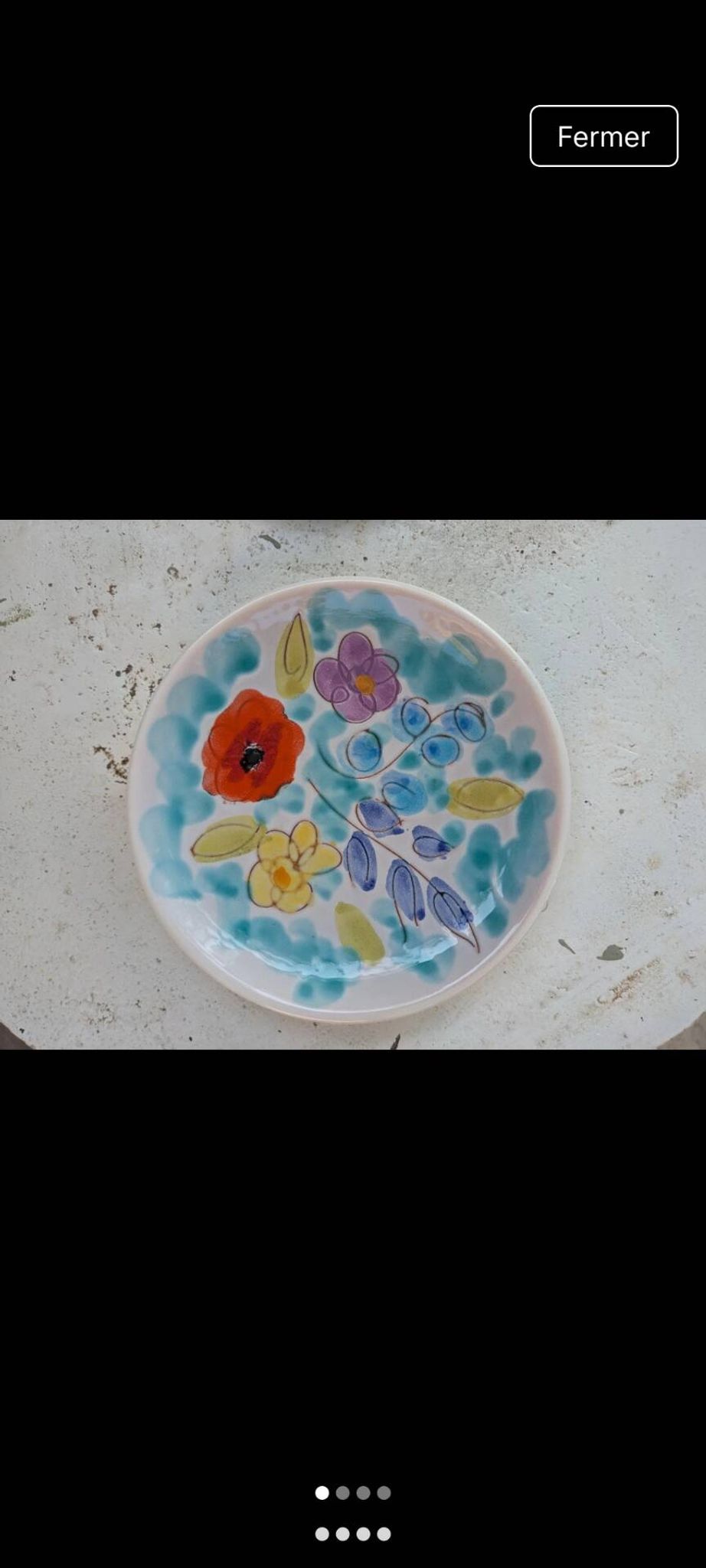 Decorative plate Vallauris 1960s