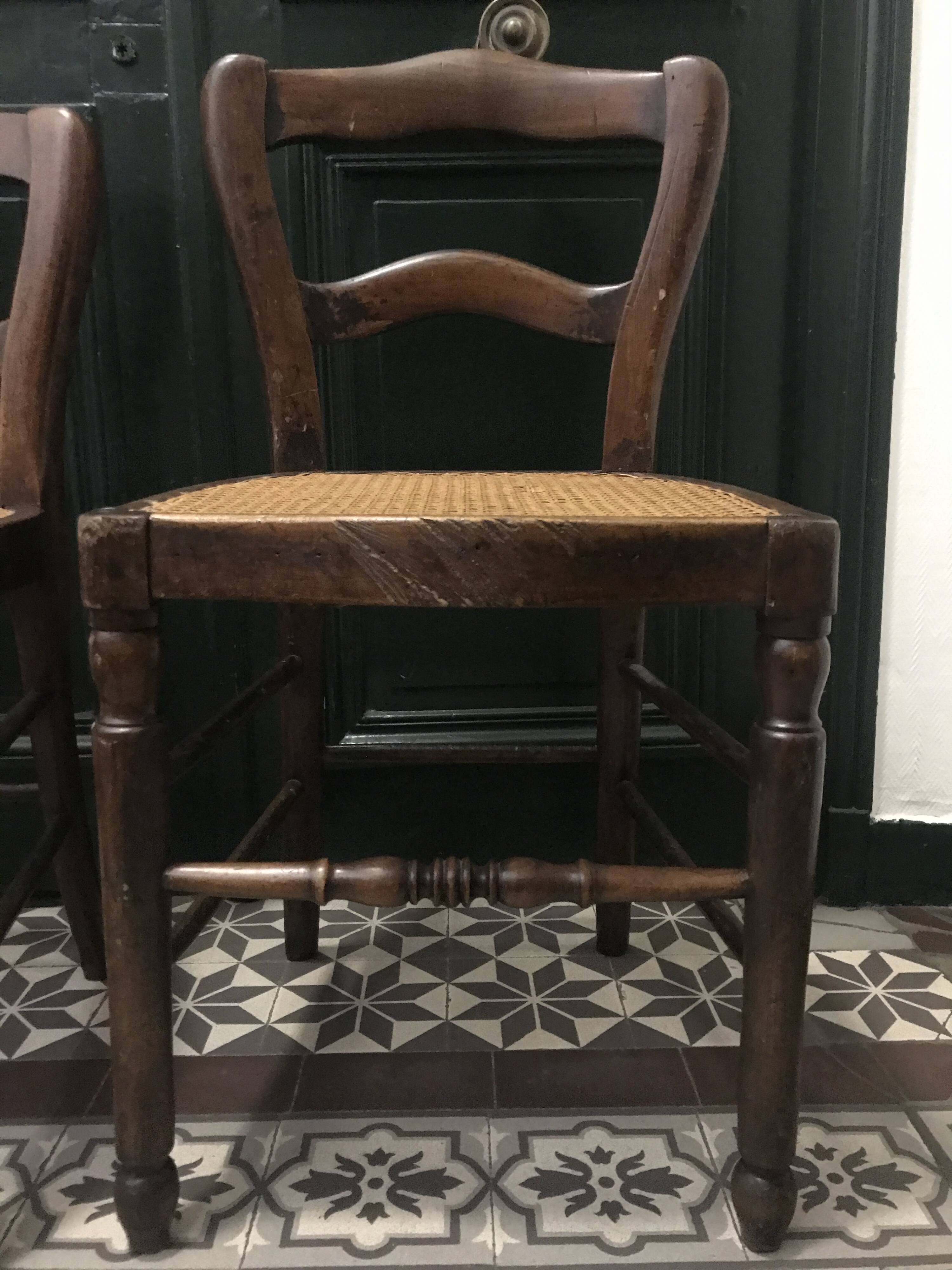 Pair of cane chairs