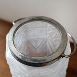 Pressed glass jar molded Etaleune Paris