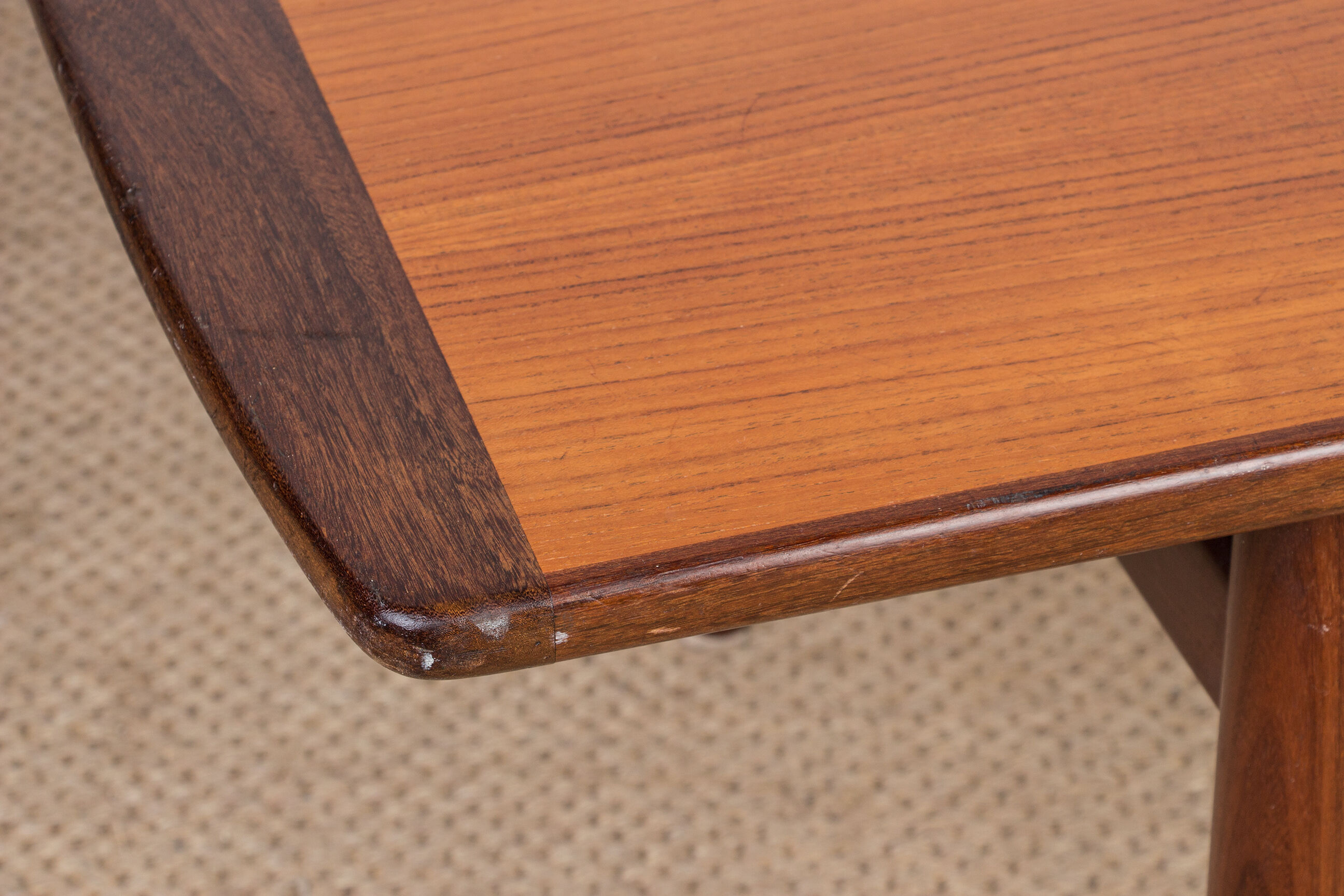 Danish teak coffee table by HE Mobler 1960