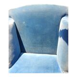 Armchair Napoleon III blue velvet