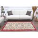 Vintage Turkish Oushak Handmade Wool Cotton Red Area Rug 107x191