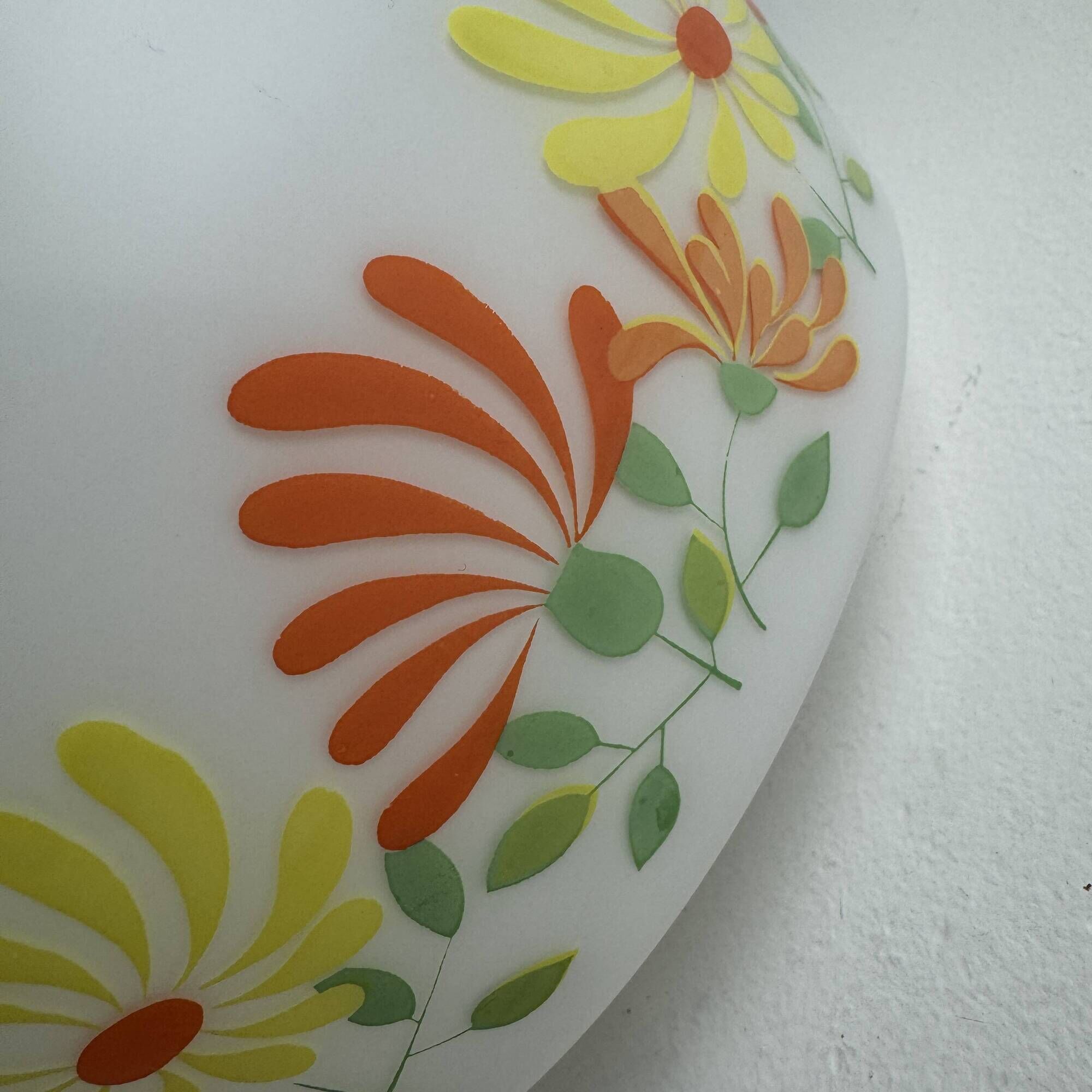 ANCIENNE GRANDE SUSPENSION OPALINE 1970 VINTAGE