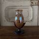 Iridescent glass paste vase signed JP Mateus 1995
