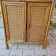 Rattan and canning furniture with vintage shelves
