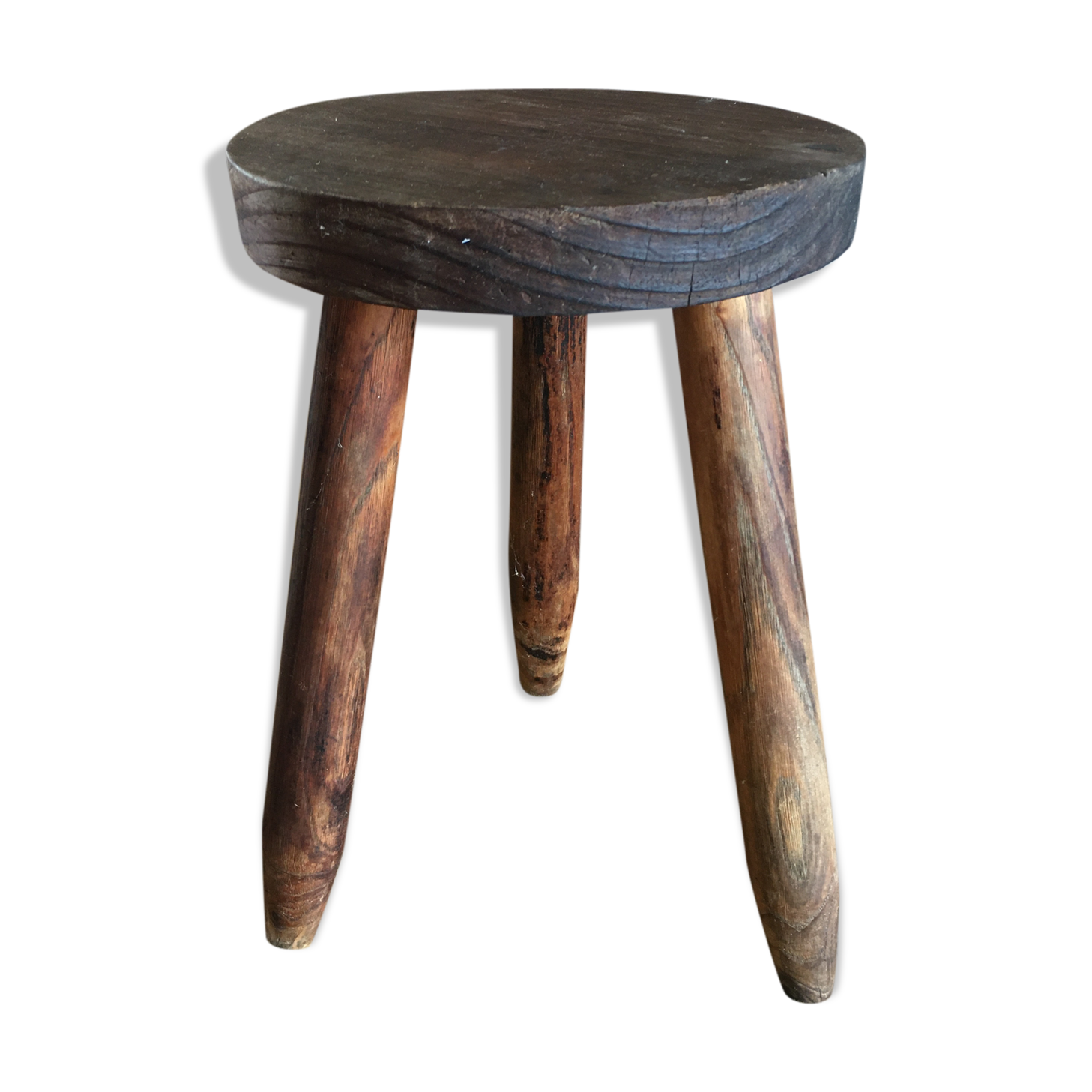 Wooden milking stool