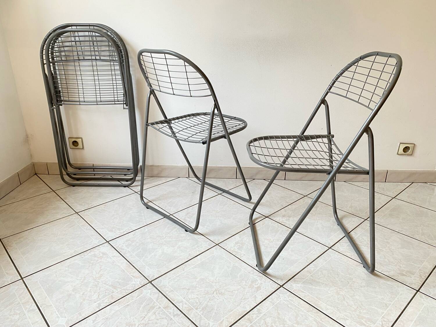 2 folding chairs Äland IKEA design Niels Gammelgaard vintage 90s