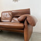 Vintage sofa 2 places leather camel design de sede ds-1023