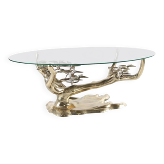 "Bonsai" coffee table in brass