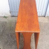 Vintage dining table console desk in teak and exotic wood from the 70s