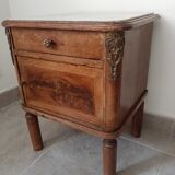 Wooden and marble bedside