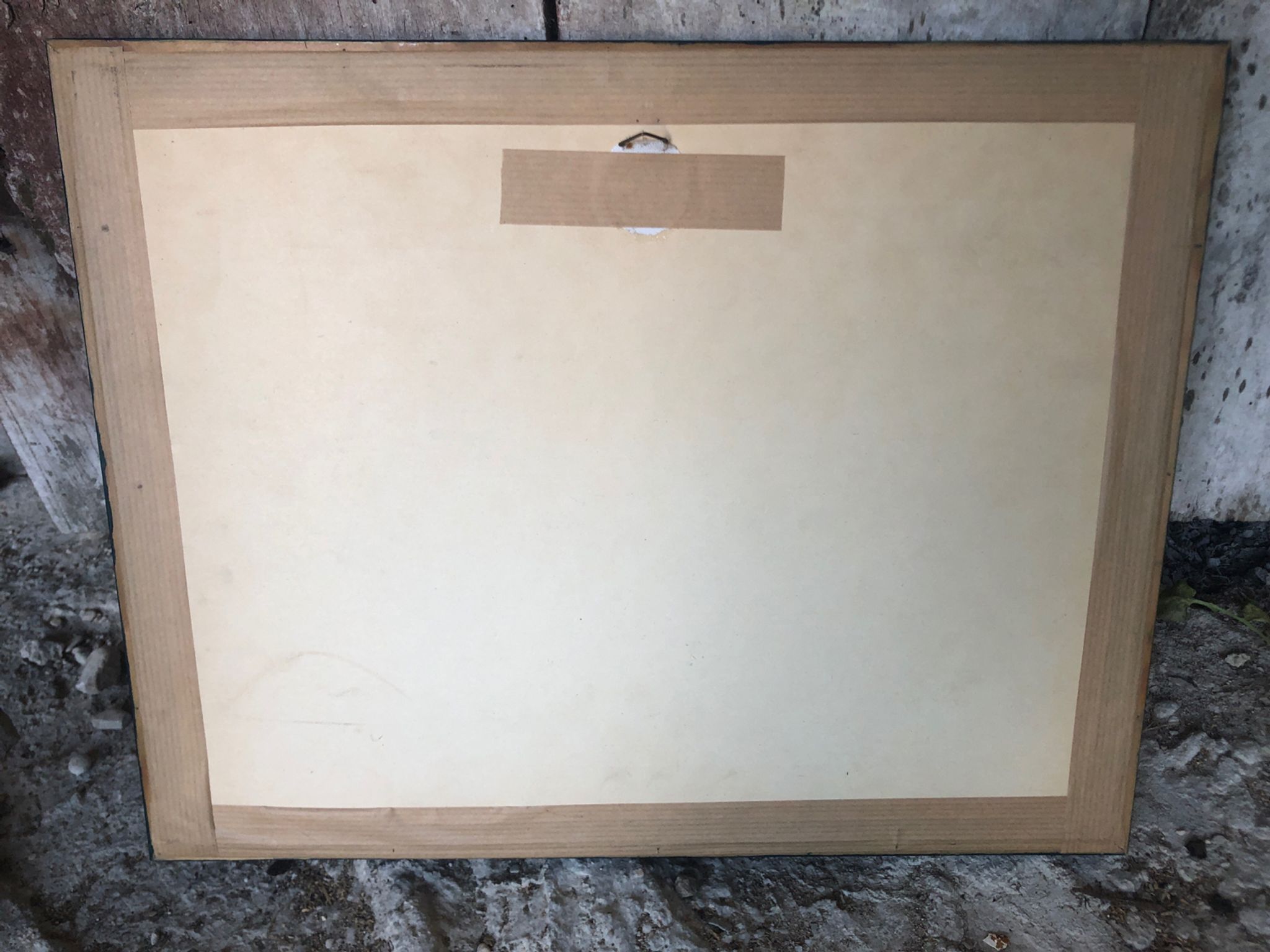 Watercolor painting nadine martinique the three islets + wood frame #a223