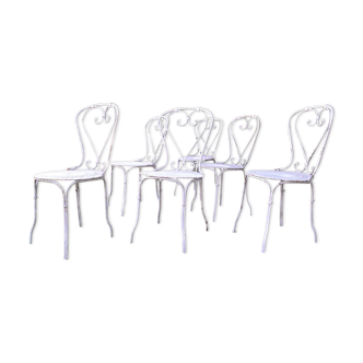 Set of six chairs of garden